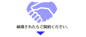 納得されたらご契約ください